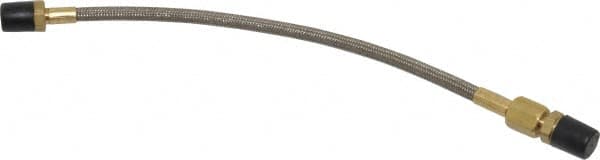 Made in USA - 12" OAL, 1/4" ID, 3,000 Max psi, Flexible Metal Hose Assembly - Apex Tool & Supply