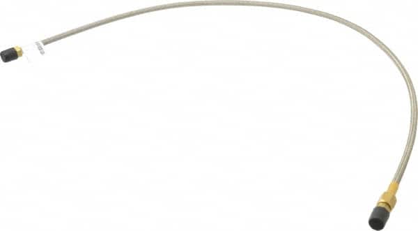 Made in USA - 36" OAL, 1/4" ID, 3,000 Max psi, Flexible Metal Hose Assembly - Apex Tool & Supply