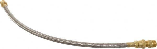 Made in USA - 24" OAL, 1/2" ID, 1,500 Max psi, Flexible Metal Hose Assembly - Apex Tool & Supply