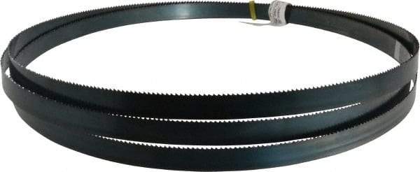 Starrett - 8 TPI, 10' 10-1/2" Long x 3/4" Wide x 0.032" Thick, Welded Band Saw Blade - Carbon Steel, Toothed Edge, Raker Tooth Set, Flexible Back, Contour Cutting - Apex Tool & Supply