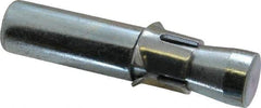 Wej-It - 1" Diam, 1" Drill, 4-5/8" OAL, 1/2" Min Embedment Drop-In Concrete Anchor - 12L14 Steel, Zinc-Plated Finish, Hex Nut Head, Hex Drive, 1-23/32" Thread Length - Apex Tool & Supply