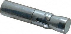 Wej-It - 7/8" Diam, 7/8" Drill, 3-13/16" OAL, 1/2" Min Embedment Drop-In Concrete Anchor - 12L14 Steel, Zinc-Plated Finish, 5/8" Hex Nut Head, 1-1/2" Thread Length - Apex Tool & Supply