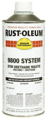 Rust-Oleum - 1 Gal Gloss Safety Yellow Urethane Mastic - 162 to 274 Sq Ft/Gal Coverage, <340 g/L VOC Content, Direct to Metal - Apex Tool & Supply