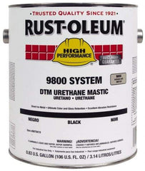 Rust-Oleum - 1 Gal Gloss Silver Gray Urethane Mastic - 162 to 274 Sq Ft/Gal Coverage, <340 g/L VOC Content, Direct to Metal - Apex Tool & Supply