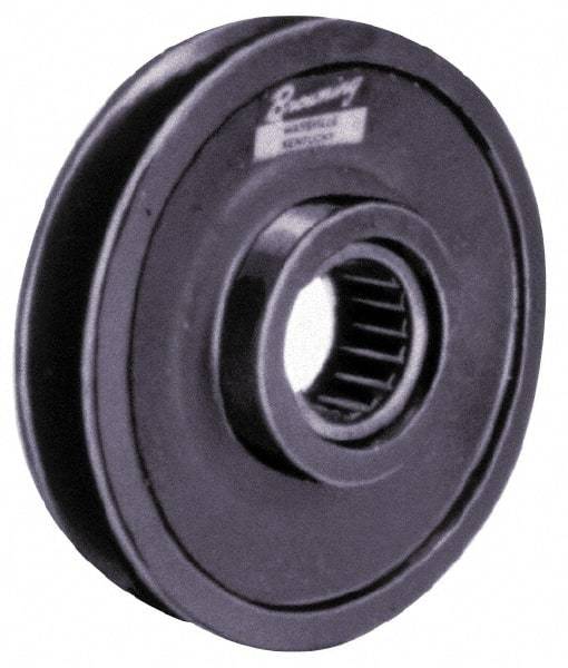 Browning - 1 Inside x 4.96" Outside Diam, 1" Wide Pulley Slot, Cast Iron Idler Pulley - 5L/B Belt Section - Apex Tool & Supply