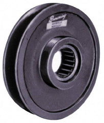 Browning - 1 Inside x 3.95" Outside Diam, 1" Wide Pulley Slot, Cast Iron Idler Pulley - 4L/A Belt Section - Apex Tool & Supply