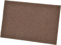 3M - Medium Grade, Aluminum Oxide Hand Pad - Tan, 6" Wide x 9" Long, Nonwoven - Apex Tool & Supply