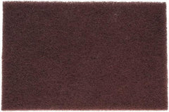 3M - Very Fine Grade, Aluminum Oxide Hand Pad - Maroon, 6" Wide x 9" Long, Nonwoven - Apex Tool & Supply