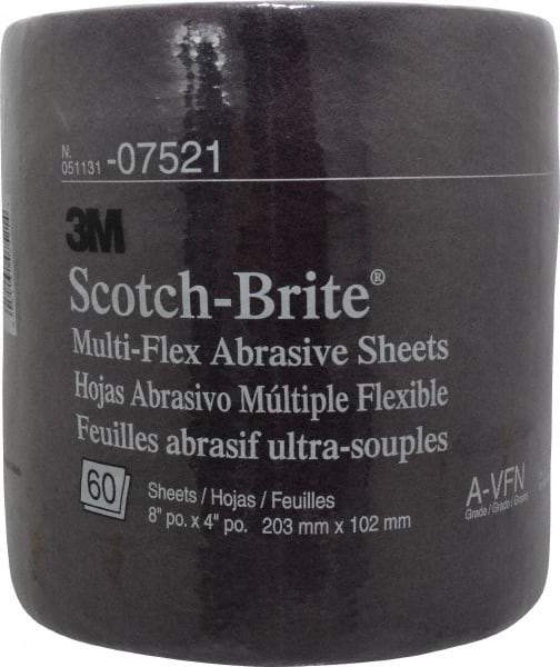 3M - 20' Long x 8" Wide Nonwoven Roll - Very Fine Grade, Purple, Aluminum Oxide - Apex Tool & Supply