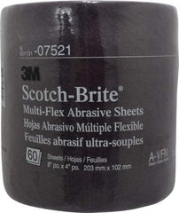 3M - 20' Long x 8" Wide Nonwoven Roll - Very Fine Grade, Purple, Aluminum Oxide - Apex Tool & Supply