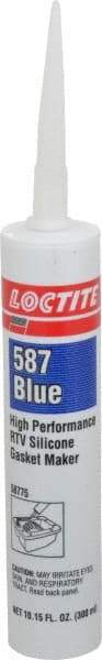Loctite - 300 mL Cartridge Blue RTV Silicone Joint Sealant - 30 min Tack Free Dry Time, 24 hr Full Cure Time, Series 587 - Apex Tool & Supply