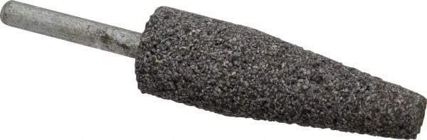 Norton - 3/4" Head Diam x 2-1/2" Thickness, A1, Cone End, Zirconia Alumina Mounted Point - Very Coarse Grade, 24 Grit, 20,960 RPM - Apex Tool & Supply