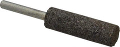 Norton - 5/8" Head Diam x 2" Thickness, W197, Cylinder End, Zirconia Alumina Mounted Point - Very Coarse Grade, 24 Grit, 24,550 RPM - Apex Tool & Supply