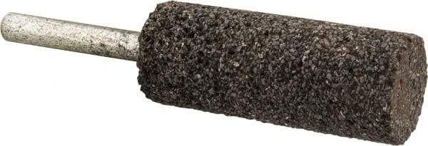 Norton - 3/4" Head Diam x 2" Thickness, W208, Cylinder End, Zirconia Alumina Mounted Point - Very Coarse Grade, 24 Grit, 22,830 RPM - Apex Tool & Supply