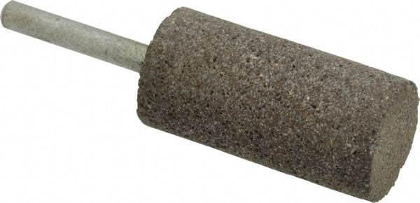 Norton - 1" Head Diam x 2" Thickness, W222, Cylinder End, Zirconia Alumina Mounted Point - Very Coarse Grade, 30 Grit, 20,250 RPM - Apex Tool & Supply