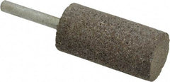 Norton - 1" Head Diam x 2" Thickness, W222, Cylinder End, Zirconia Alumina Mounted Point - Very Coarse Grade, 30 Grit, 20,250 RPM - Apex Tool & Supply