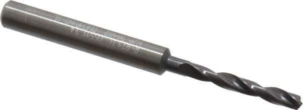 Guhring - 3.4mm 140° Solid Carbide Jobber Drill - FIREX Finish, Right Hand Cut, Spiral Flute, Straight Shank, 66mm OAL, SU Point - Apex Tool & Supply