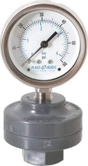 Plast-O-Matic - 60 Max psi, 2 Inch Dial Diameter, PVC Pressure Gauge Guard and Isolator - 3% Accuracy - Apex Tool & Supply