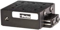 Parker - 25 Lb. Capacity, 6-32 Mount Hole, 1" Travel, Ball Bearing Slide Table - Single Axis, 8 Mounting Holes, 1-3/4" Long x 1-3/4" Wide x 3/4" High - Apex Tool & Supply