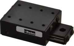 Parker - 28 Lb. Capacity, 6-32 Mount Hole, 1" Travel, Ball Bearing Slide Table - Single Axis, 8 Mounting Holes, 2" Long x 1-3/4" Wide x 3/4" High - Apex Tool & Supply