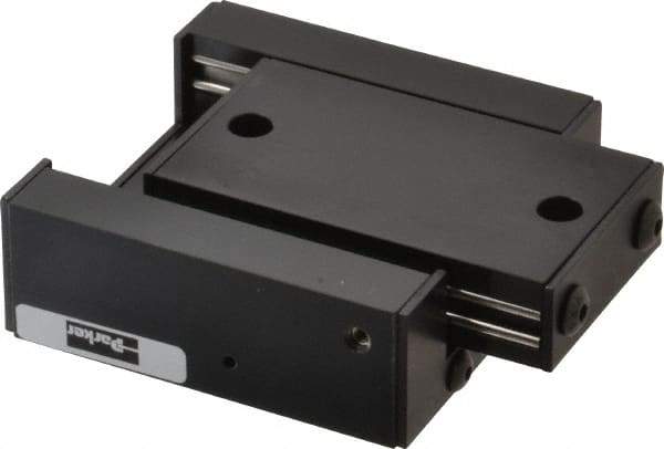Parker - 40 Lb. Capacity, 10-32 Mount Hole, 1" Travel, Ball Bearing Slide Table - Single Axis, 12 Mounting Holes, 2.62" Long x 2.62" Wide x 1" High - Apex Tool & Supply