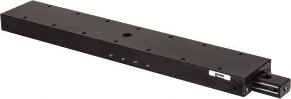 Parker - 205 Lb. Capacity, 10-32 Mount Hole, 12" Travel, Ball Bearing Slide Table - Single Axis, 14 Mounting Holes, 15" Long x 2.62" Wide x 1" High - Apex Tool & Supply
