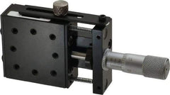 Parker - 25 Lb. Capacity, 6-32 Mount Hole, 1/2" Travel, Precision Ball Bearing Table with Center Drive - Single Axis, 8 Mounting Holes, 1-3/4" Long x 1-3/4" Wide x 3/4" High - Apex Tool & Supply