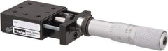 Parker - 25 Lb. Capacity, 6-32 Mount Hole, 1" Travel, Precision Ball Bearing Table with Center Drive - Single Axis, 8 Mounting Holes, 1-3/4" Long x 1-3/4" Wide x 3/4" High - Apex Tool & Supply