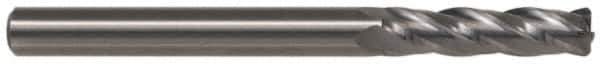 SGS - 10mm, 22mm LOC, 10mm Shank Diam, 4" OAL, 6 Flute, Solid Carbide Square End Mill - Single End, AlTiN Finish, Spiral Flute, 45° Helix, Centercutting, Right Hand Cut, Right Hand Flute, Series 57 - Apex Tool & Supply