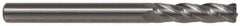 SGS - 5/16", 11/16" LOC, 5/16" Shank Diam, 4" OAL, 6 Flute, Solid Carbide Square End Mill - Single End, AlTiN Finish, Spiral Flute, 45° Helix, Centercutting, Right Hand Cut, Right Hand Flute, Series 57 - Apex Tool & Supply