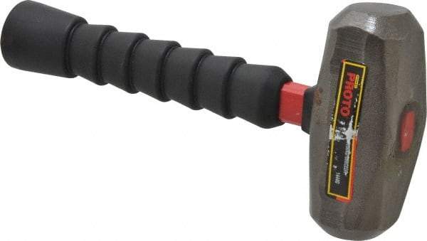 Proto - 4 Lb Head, 11-5/16" Long Drilling Hammer - Steel Head, 1-5/16" Face Diam, 4-3/4" Long Head, Fiberglass Handle - Apex Tool & Supply