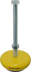 Gibraltar - 1,500 Lb Capacity, 5/8-11 Thread, Zinc Stud, Machine Socket Mount Leveling Mount - 8" Stud Length, 5" Base Diam, Elastomer Pad - Apex Tool & Supply