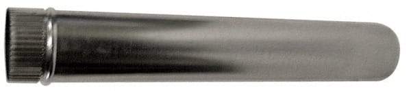 Made in USA - 6" ID, Galvanized Round Pipe - 24" Long, 26 Gage - Apex Tool & Supply