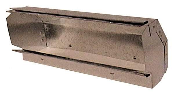 Made in USA - 3-1/4" ID Galvanized Duct Shortway 90° Stack El - 12" Long, Standard Gage, 40 Piece - Apex Tool & Supply