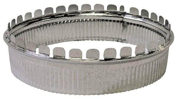 Made in USA - 7" ID Galvanized Duct Round Starting Collar - Standard Gage, 50 Piece - Apex Tool & Supply