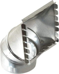 Made in USA - 6" ID Galvanized Duct Square Takeoff - 6-1/2" Long x 6-1/2" Wide, Standard Gage, 32 Piece - Apex Tool & Supply