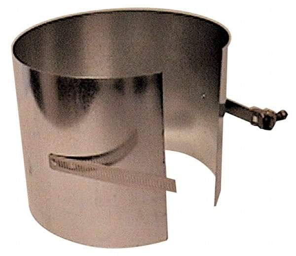 Made in USA - 8" ID Galvanized Duct Drawband - 6" Long, Standard Gage, 25 Piece - Apex Tool & Supply