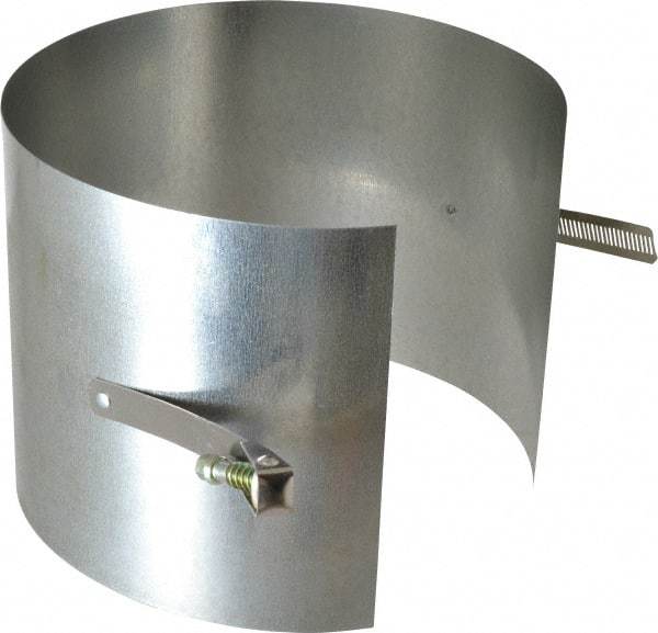 Made in USA - 6" ID Galvanized Duct Drawband - 6" Long, Standard Gage, 25 Piece - Apex Tool & Supply