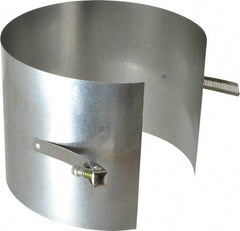 Made in USA - 6" ID Galvanized Duct Drawband - 6" Long, Standard Gage, 25 Piece - Apex Tool & Supply