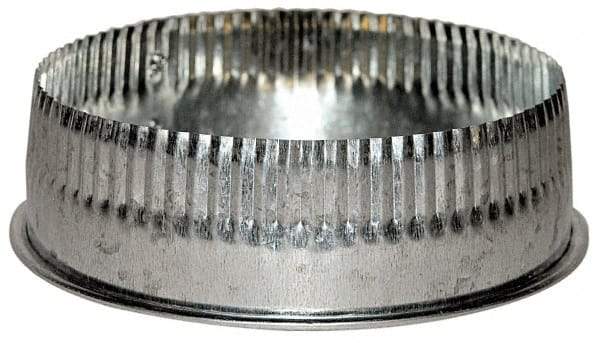 Made in USA - 7" ID Galvanized Duct Tee Cover with Crimp - Standard Gage, 40 Piece - Apex Tool & Supply