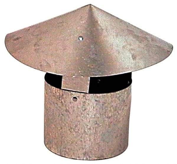 Made in USA - 5" ID Galvanized Duct Rain Cap - 28 Gage, 20 Piece - Apex Tool & Supply