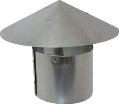 Made in USA - 4" ID Galvanized Duct Rain Cap - 28 Gage, 18 Piece - Apex Tool & Supply