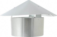 Made in USA - 6" ID Galvanized Duct Rain Cap - 26 Gage, 25 Piece - Apex Tool & Supply