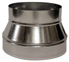 Made in USA - 7" ID Galvanized Duct Tapered Reducer without Crimp - Standard Gage, 24 Piece - Apex Tool & Supply