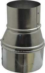 Made in USA - 4" ID Galvanized Duct Tapered Reducer without Crimp - Standard Gage, 35 Piece - Apex Tool & Supply