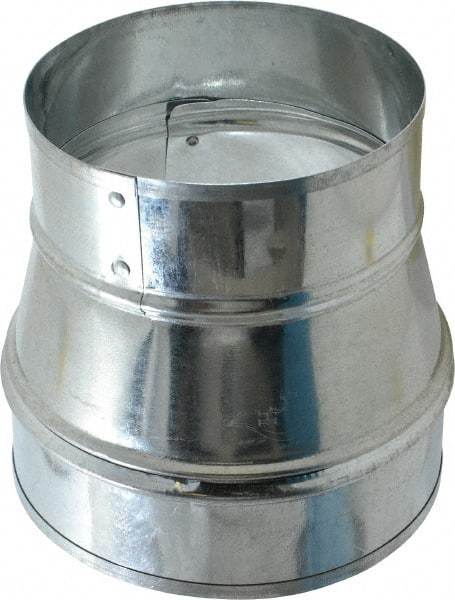 Made in USA - 6" ID Galvanized Duct Tapered Reducer without Crimp - Standard Gage, 20 Piece - Apex Tool & Supply