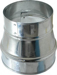 Made in USA - 6" ID Galvanized Duct Tapered Reducer without Crimp - Standard Gage, 20 Piece - Apex Tool & Supply
