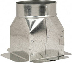 Made in USA - 6" ID Galvanized Duct Top Ceiling Box - 8" Long x 8" Wide, Standard Gage, 20 Piece - Apex Tool & Supply
