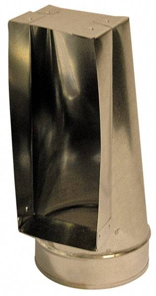 Made in USA - 5" ID Galvanized Duct End Register Boot - 10" Long x 2-1/4" Wide, Standard Gage, 20 Piece - Apex Tool & Supply