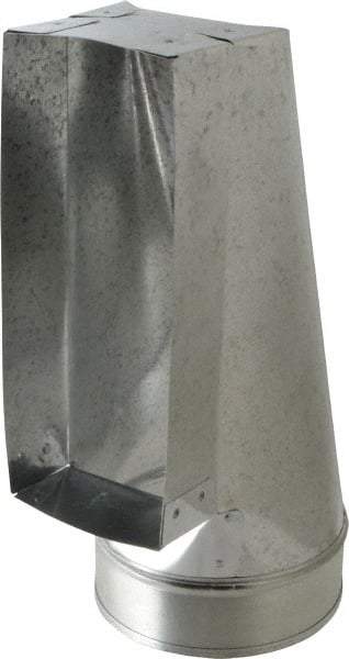 Made in USA - 6" ID Galvanized Duct End Register Boot - 10" Long x 4" Wide, Standard Gage, 25 Piece - Apex Tool & Supply